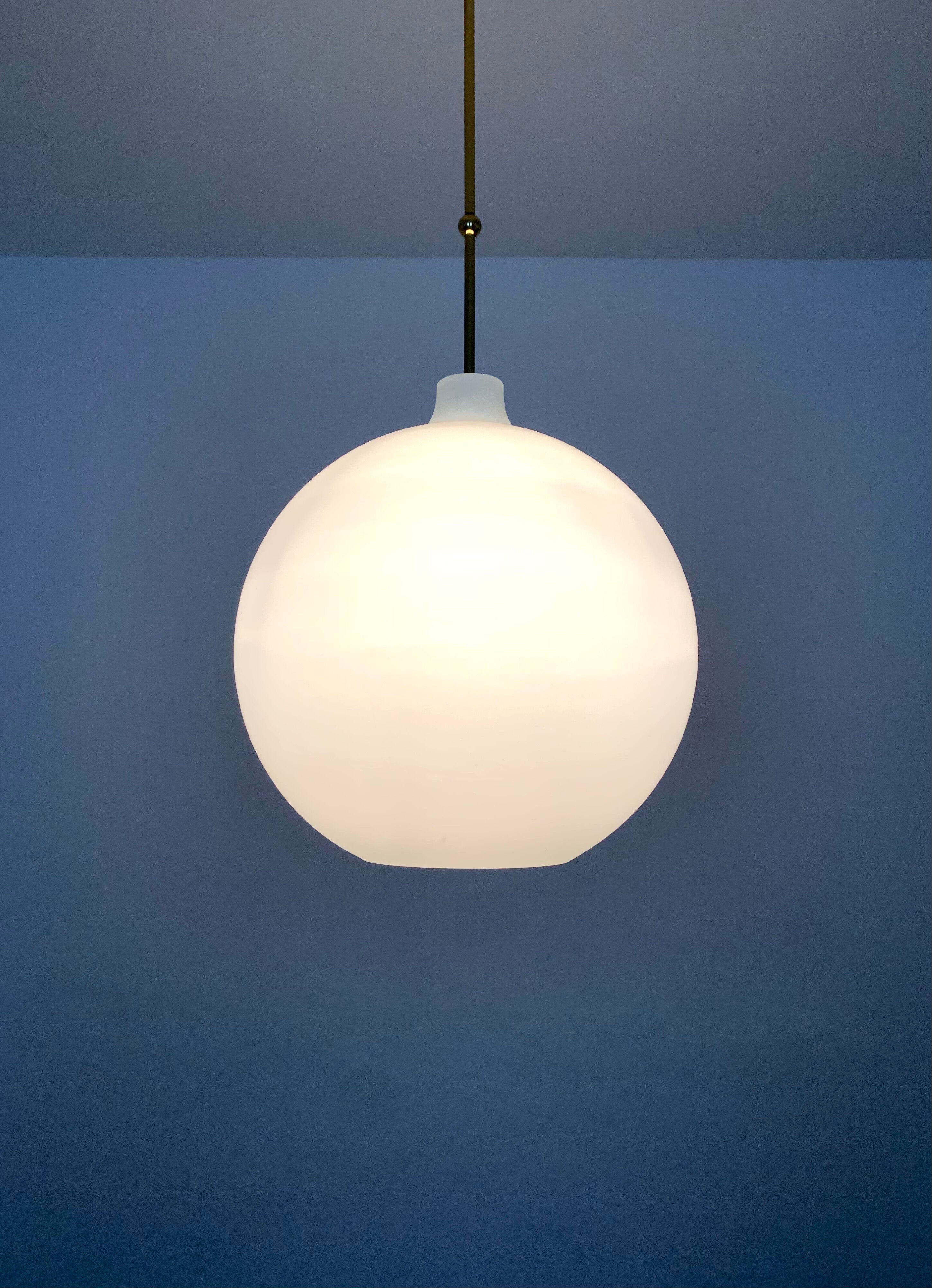 Large opaline lamp by Aloys Gangkofner for Peill and Putzler