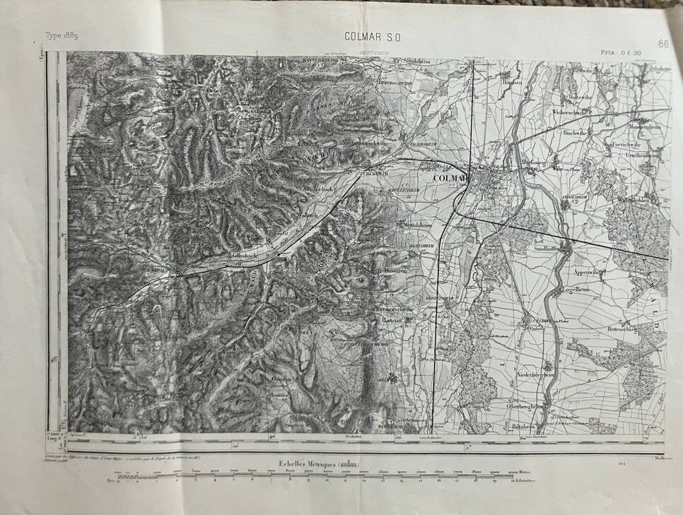Map "Colmar S.O." - Type 1889