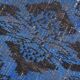Vintage blue and black Turkish rug with traditional design, 163 × 268 cm