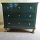 Chest of drawers xixth with green patina