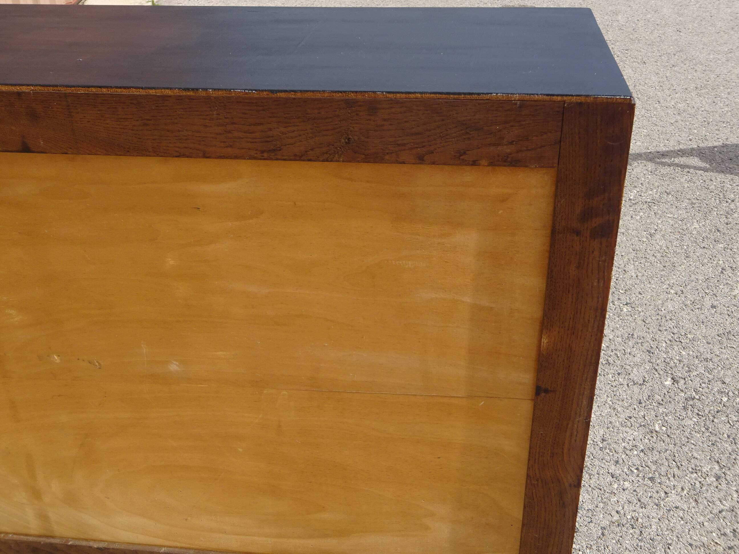 Vintage buffet in light and black oak