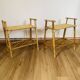 Pair of rattan bedside tables