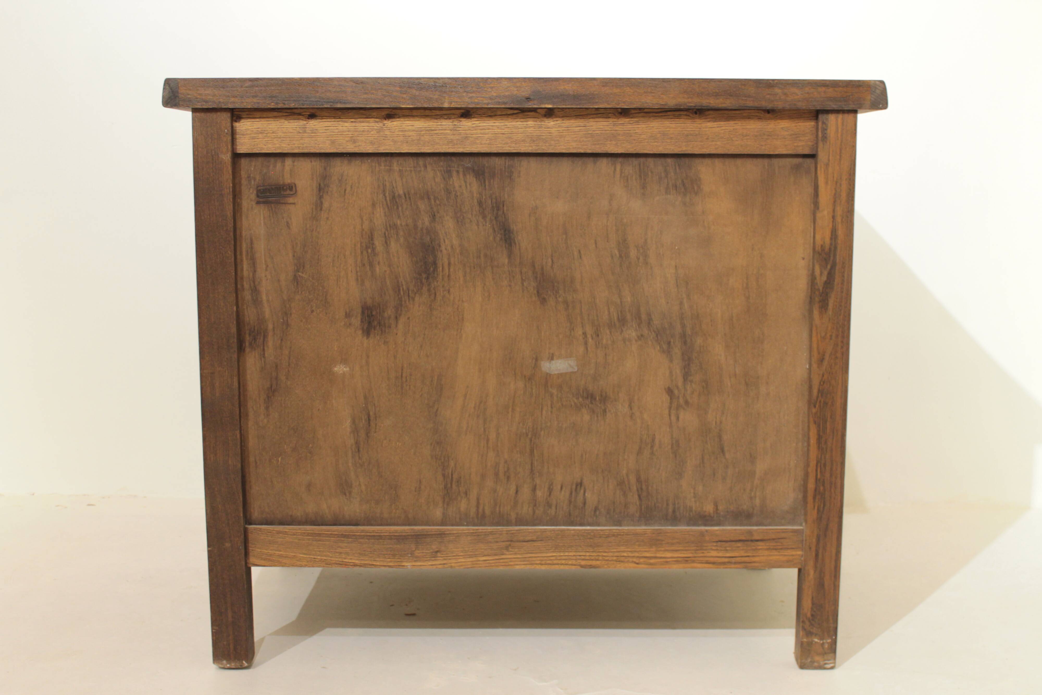 Commode brutaliste en orme Aranjou - Année 60
