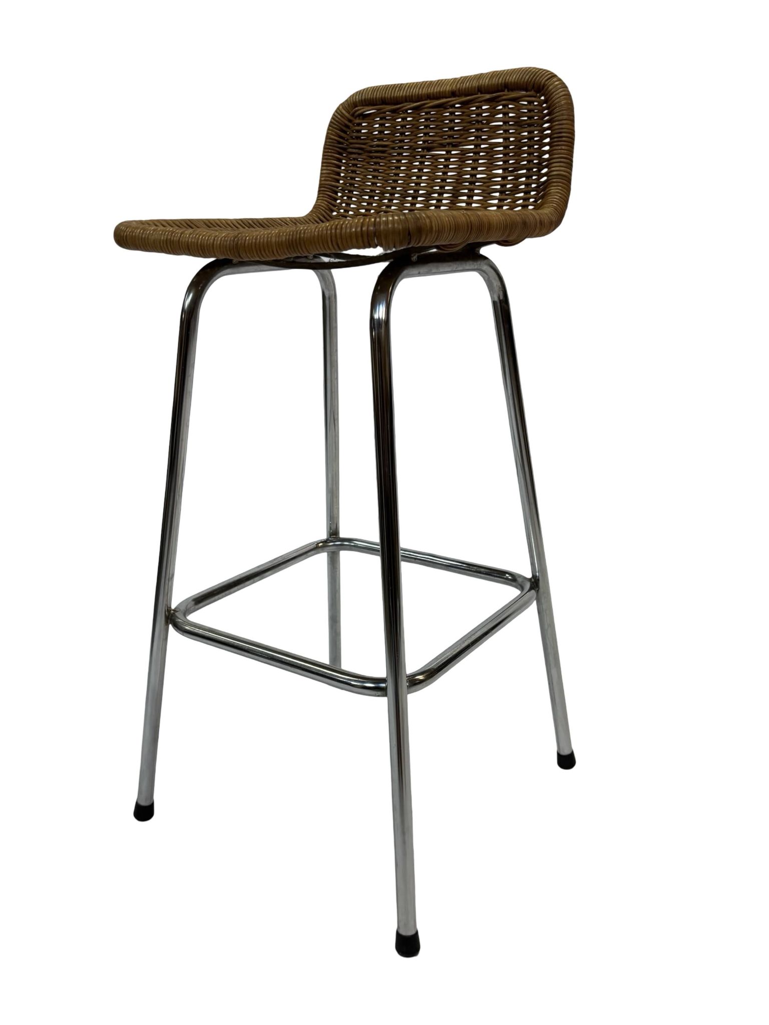 Set of 4 vintage bar stools Dirk van Sliedregt Rohe Noordwolde 1960's