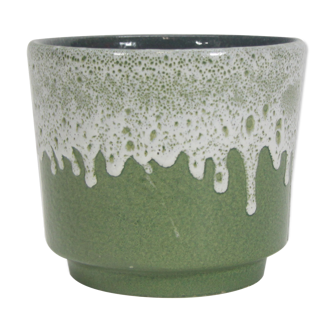 Pot de fleur fat lava verte 1970's