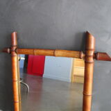 Old bamboo mirror 73.5x54cm