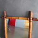 Old bamboo mirror 73.5x54cm