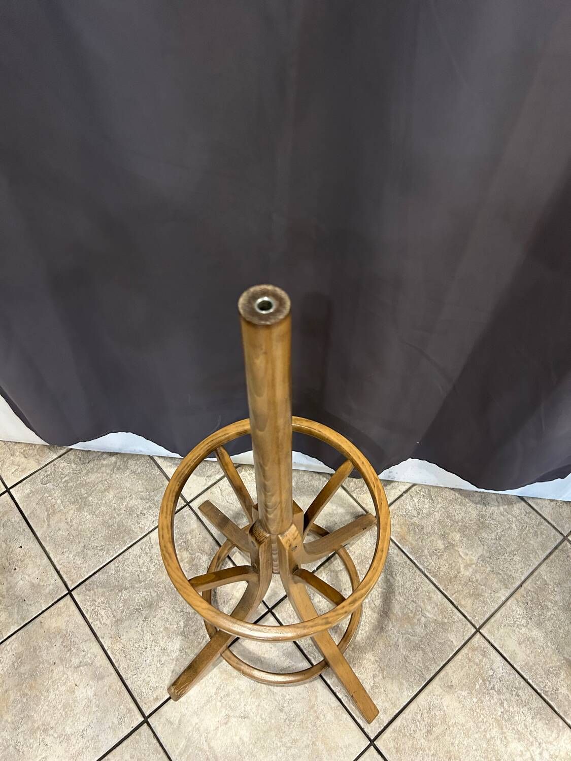 Baumann style 1960 swivel parrot coat rack in bent wood