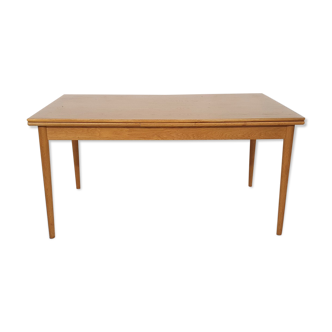 Scandinavian blonde extendable dining table, 1960's