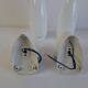 Pair of 1960s Czechoslovak Milk Glass and Bakelite Space Age Wall Sconces