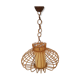 1950s rattan hanging lamp