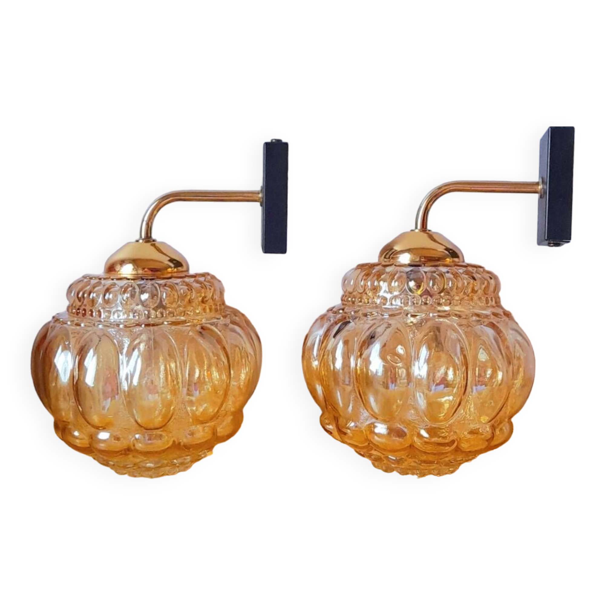 Pair of dlg Helena Tynell wall lights 70s