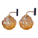 Pair of dlg Helena Tynell wall lights 70s