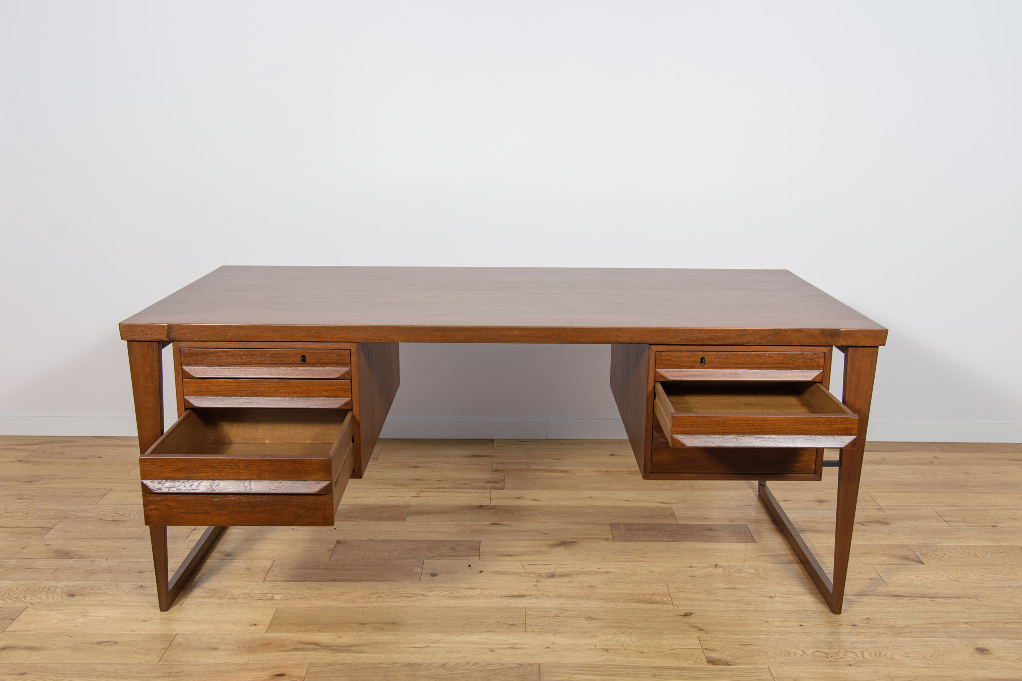 Model 70 desk in teak by Kai Kristiansen for Feldballes Møbelfabrik, Denmark, 1960s