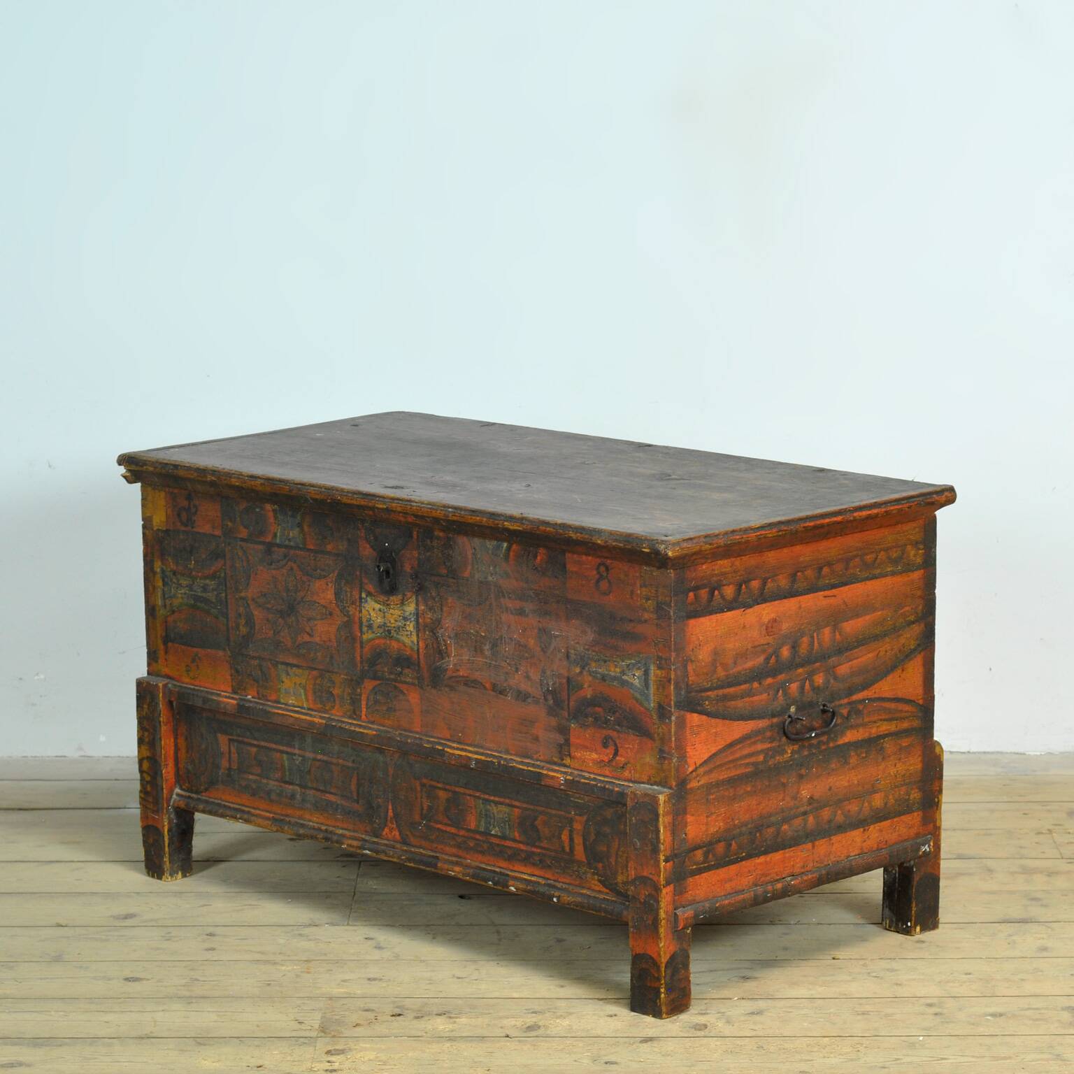 Folk art wedding chest, anno 1852