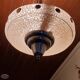 1930s Art Deco chandelier in glass and chromed metal