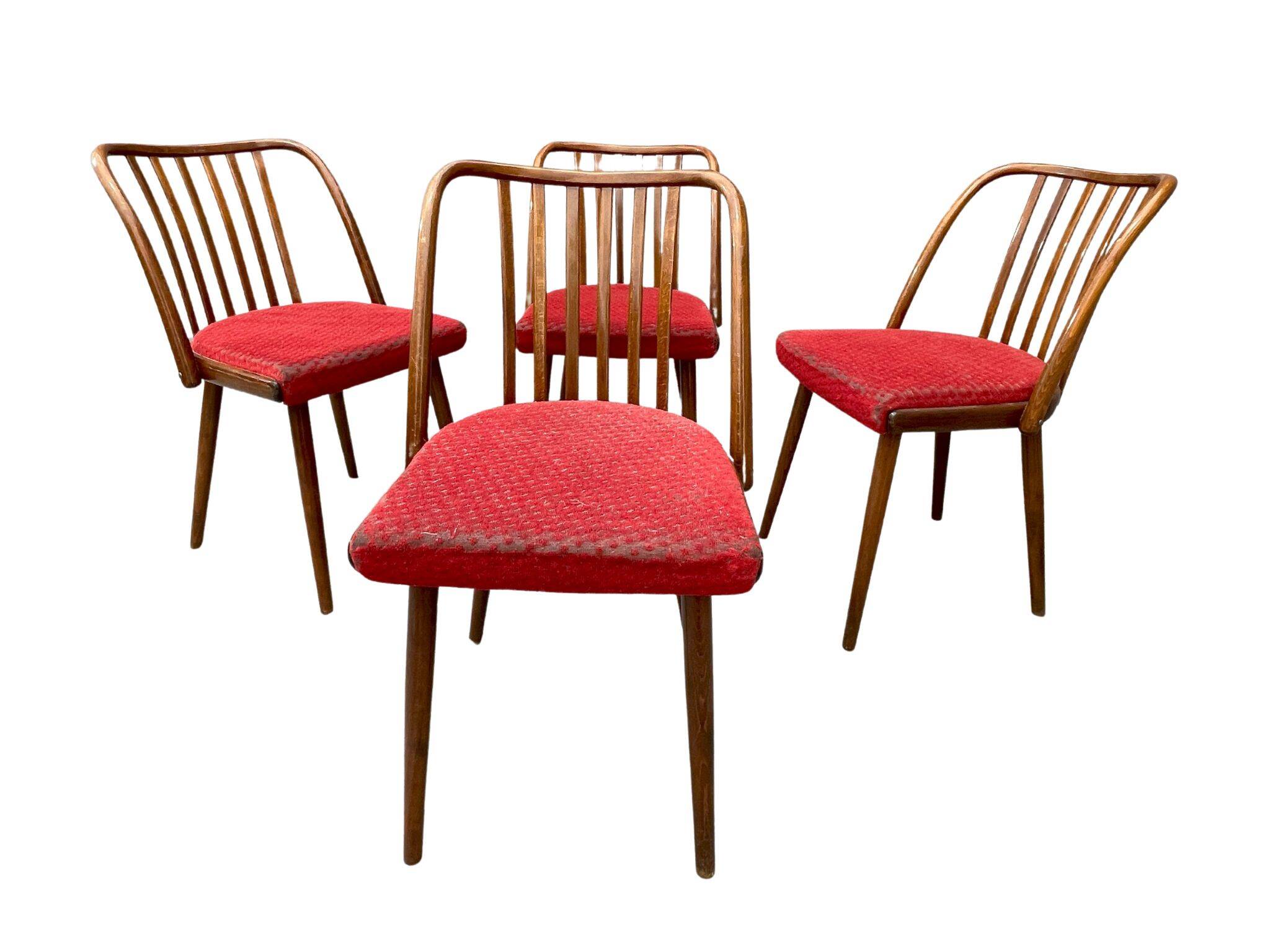 Antonín Šuman – ensemble de chaises des années 1960, Tchécoslovaquie