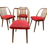 Antonín Šuman – ensemble de chaises des années 1960, Tchécoslovaquie