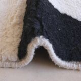 Black and White Berber Rug - 234 x 184 cm