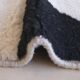 Black and White Berber Rug - 234 x 184 cm