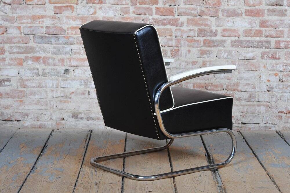Bauhaus Armchair in Chrome by W. Gispen for Mücke-Melder, Czech, 1930s