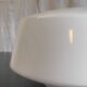 Industrial style opaline globe lampshade, mid-20th century