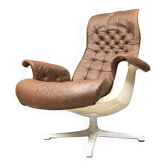 Fauteuil galaxie de l'ère spatiale du milieu du siècle par Alf Svensson pour Dux, 1968