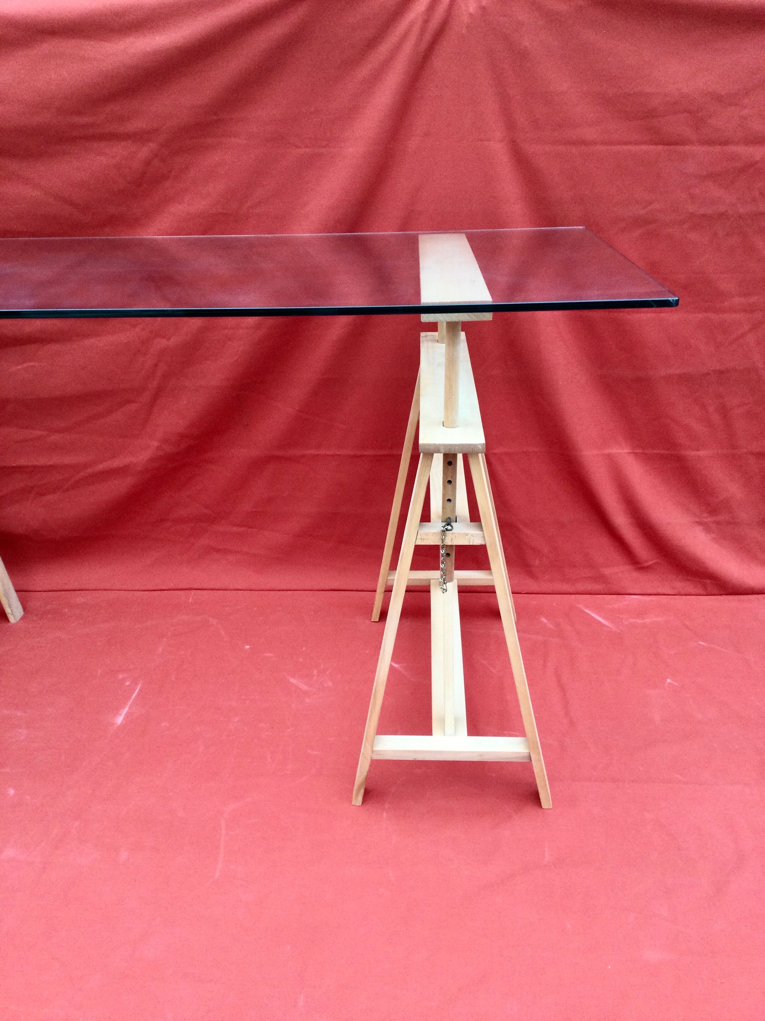 Bureau hêtre et verre