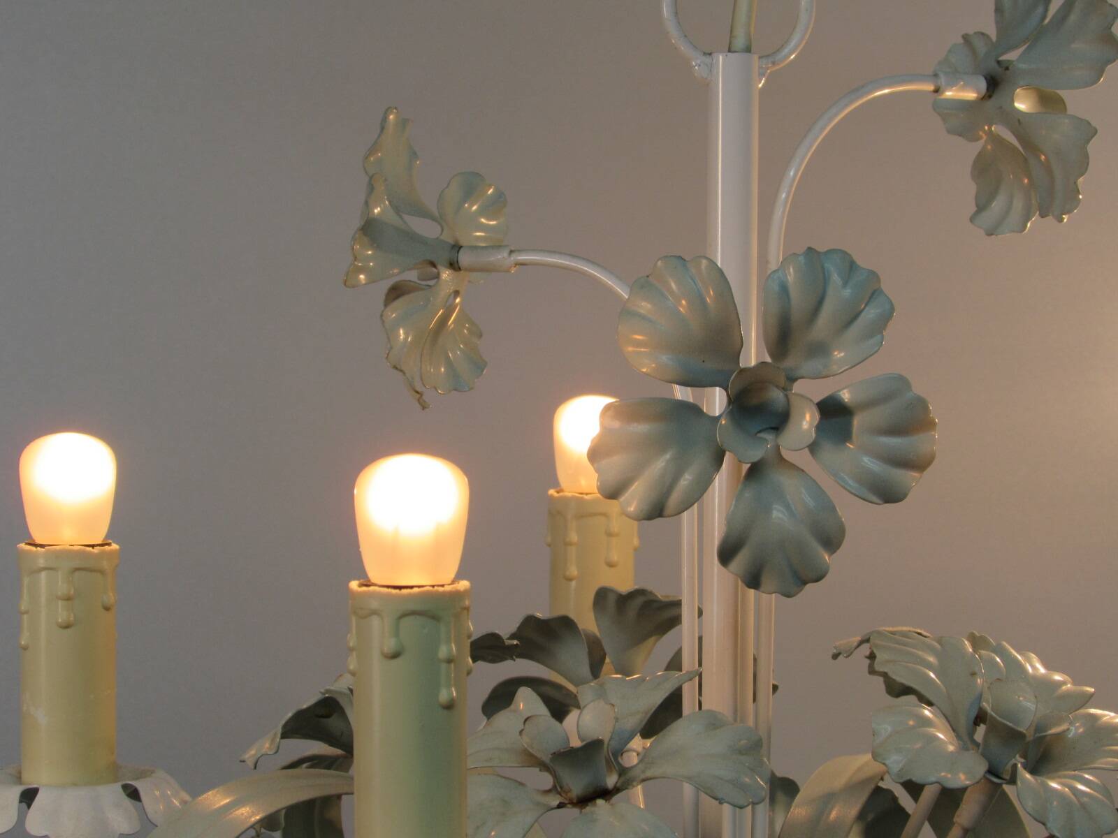 Metal chandelier. Antique. 5 arms.