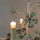Metal chandelier. Antique. 5 arms.