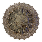 Plafonnier rond en verre à facette étoilées