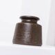 Rudi Stahl Studio Dark Brown Fireclay Stoneware Vase - Organic Mid-Century Ceramic Art, 1960s