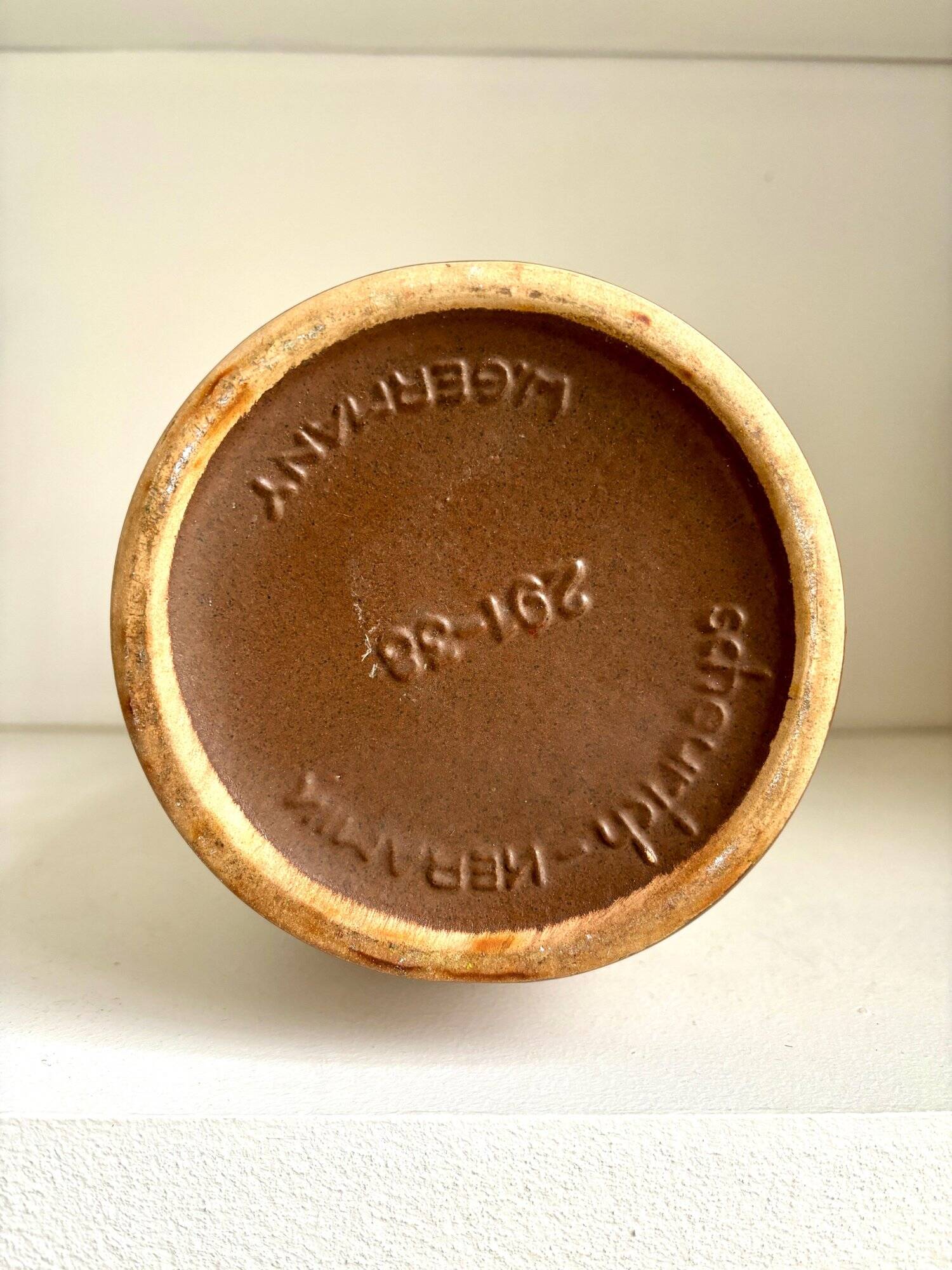 W. Germany vase in beige glazed ceramic