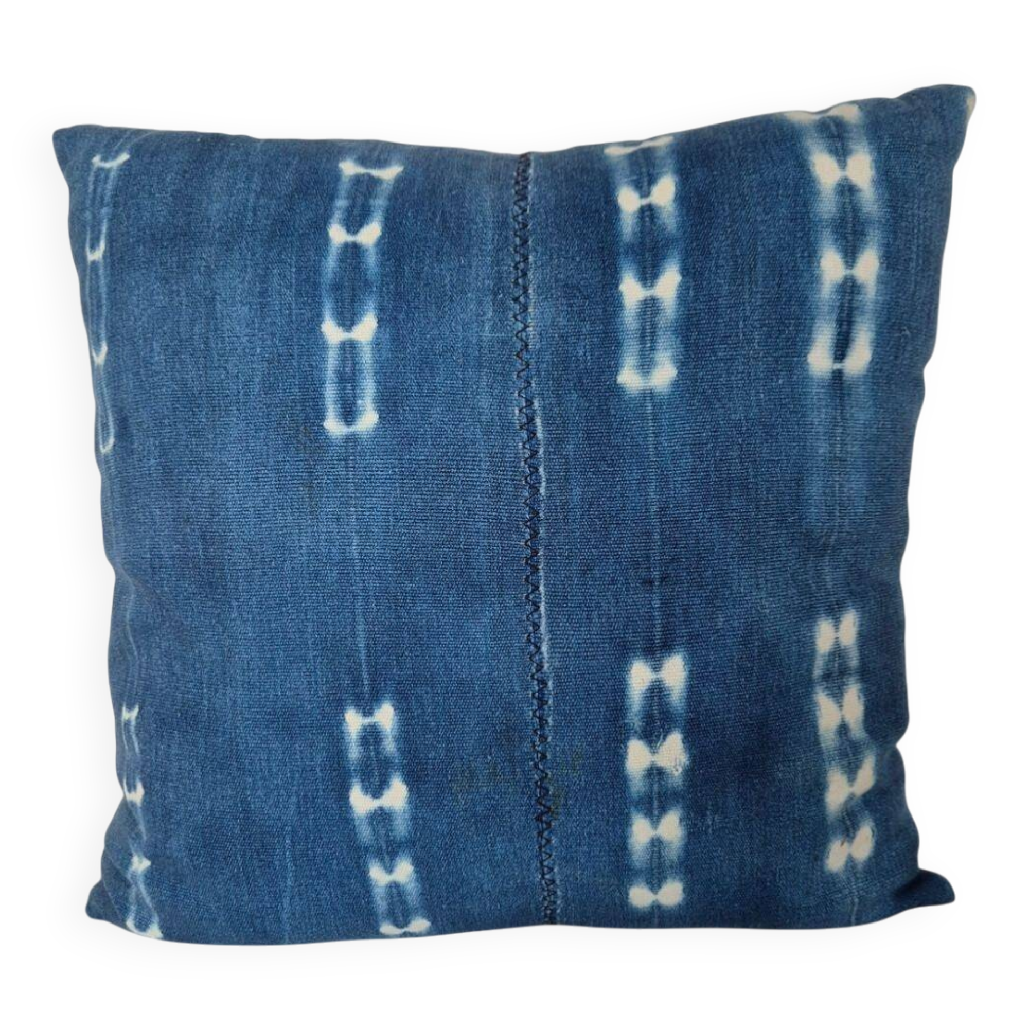 Cushion cover in vintage indigo fabric