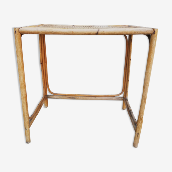 Bamboo rattan child desk