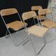 4 chairs Plia design Giancarlo Piretti Castelli Italy 60