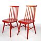 Pair of red chairs "pinnstol"
