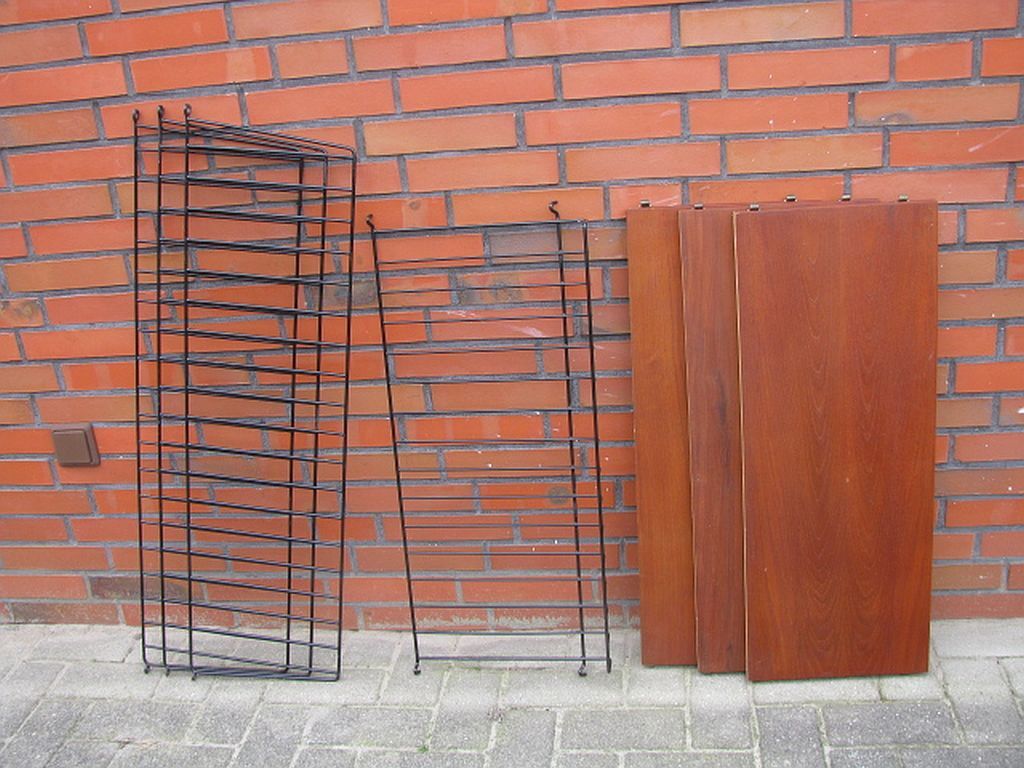 Wall shelves by Nils Nisse String System, Sweden 1960/70