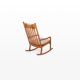 Fauteuil à bascule conçu par Hans Olsen pour Juul Kristensen, Danemark, années 1960