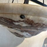 Plafonnier art déco suédois en marbre rose