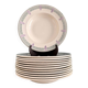 Set of 12 soup plates 1900 “Janina” Longwy