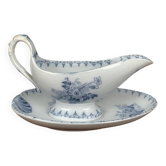 Saucière Sarreguemines U&C modèle Flore, XIXème s