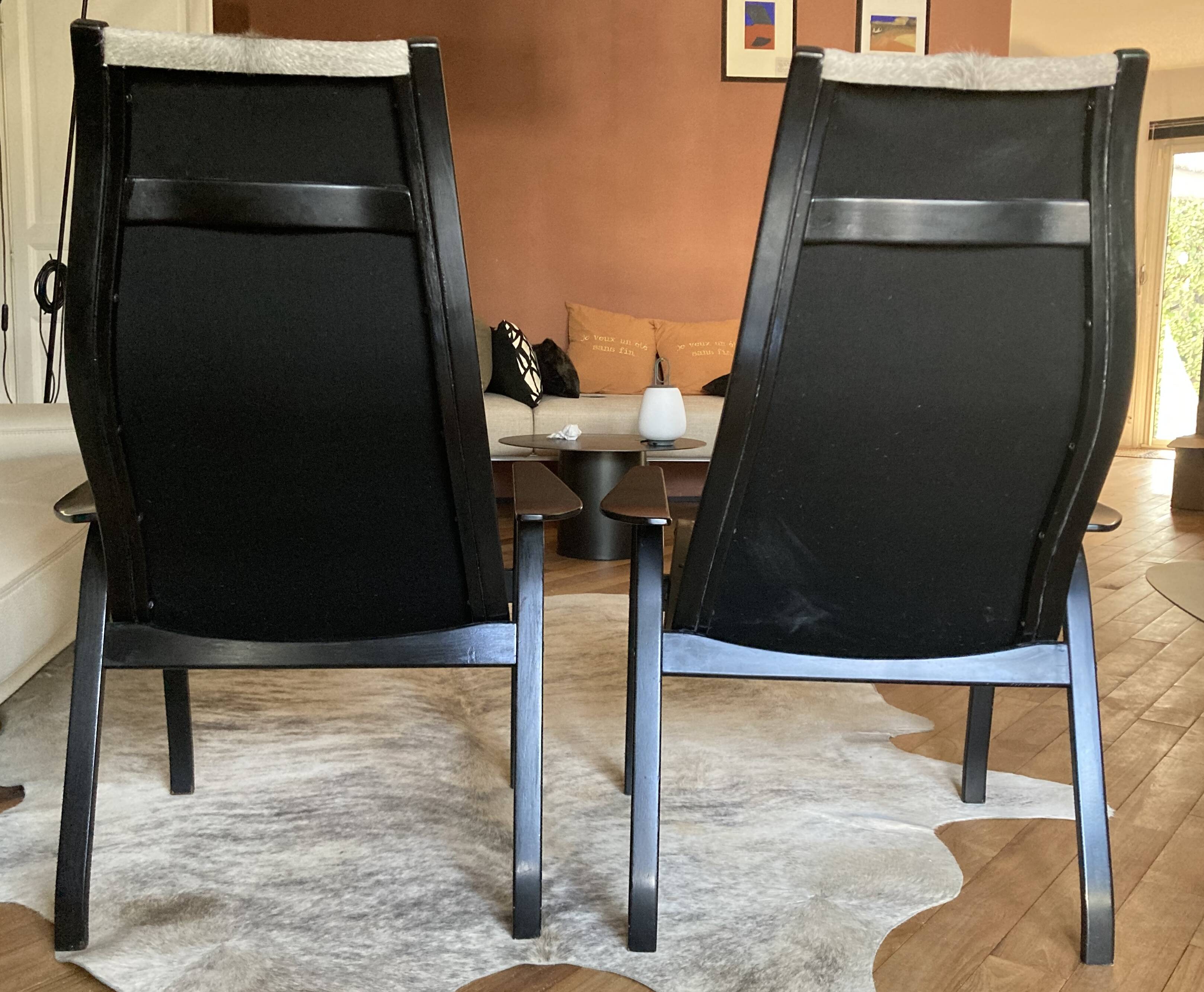 vintage Lamino armchair pair