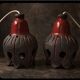 Berth Norrman, Pair of ceramic pendant lamps, Sweden, c. 1970