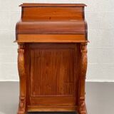 20th century Davenport desk with walnut piano top