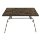 Modernist coffee table in metal and glass, 1950.