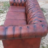 Sofa Chesterfield leather brown