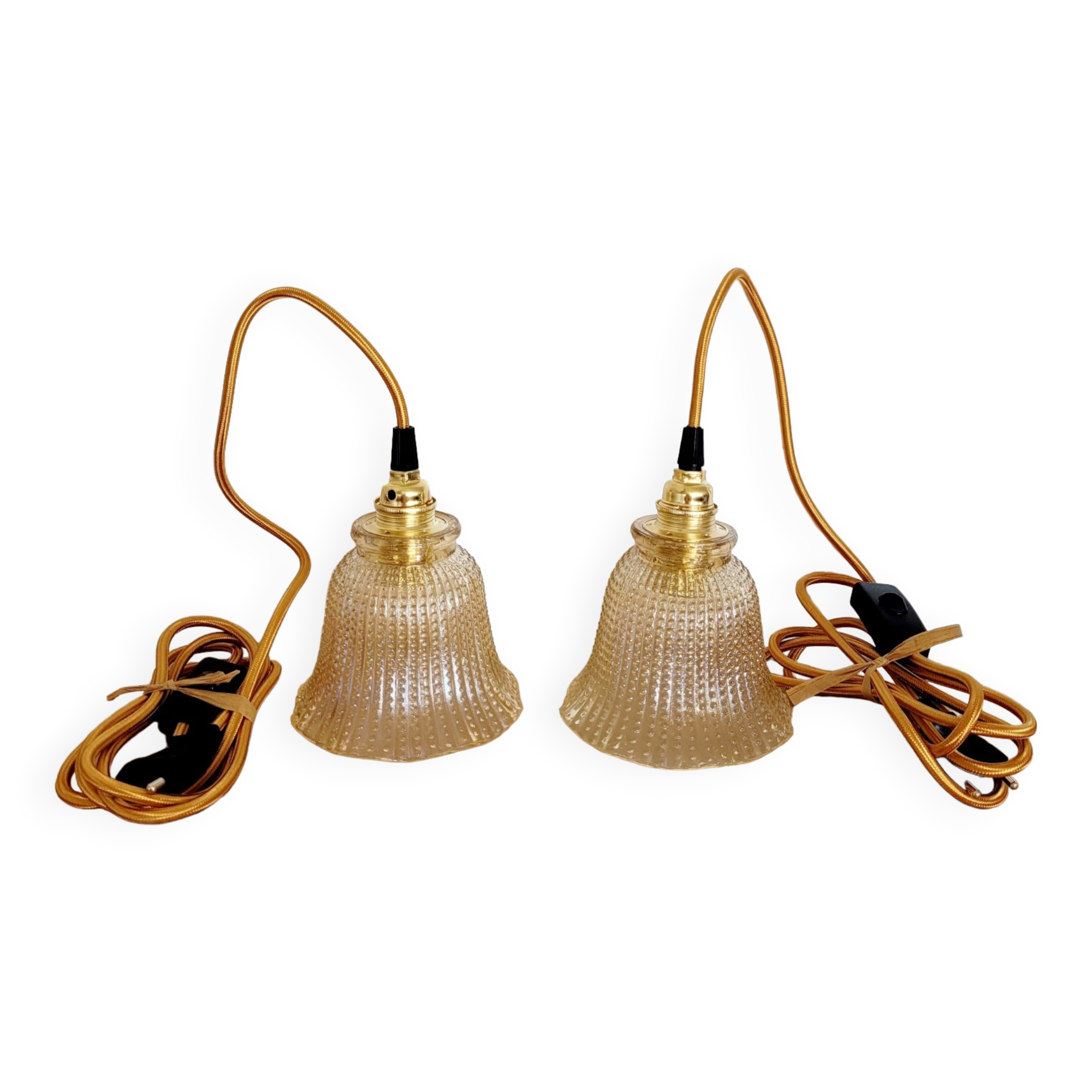 Pair of vintage portable lamps