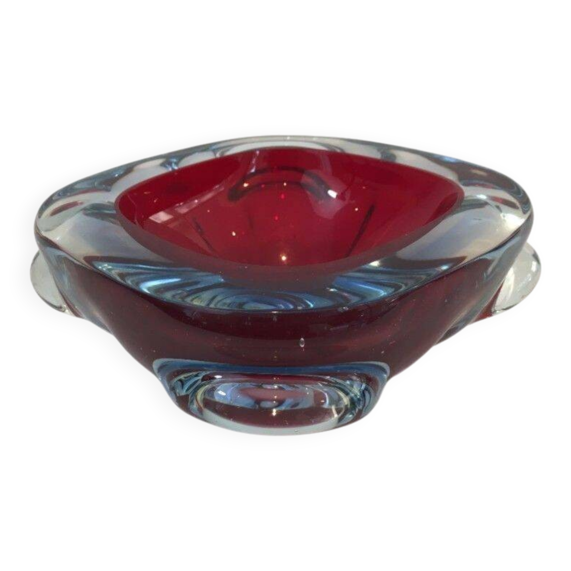 Two-tone crystal ashtray