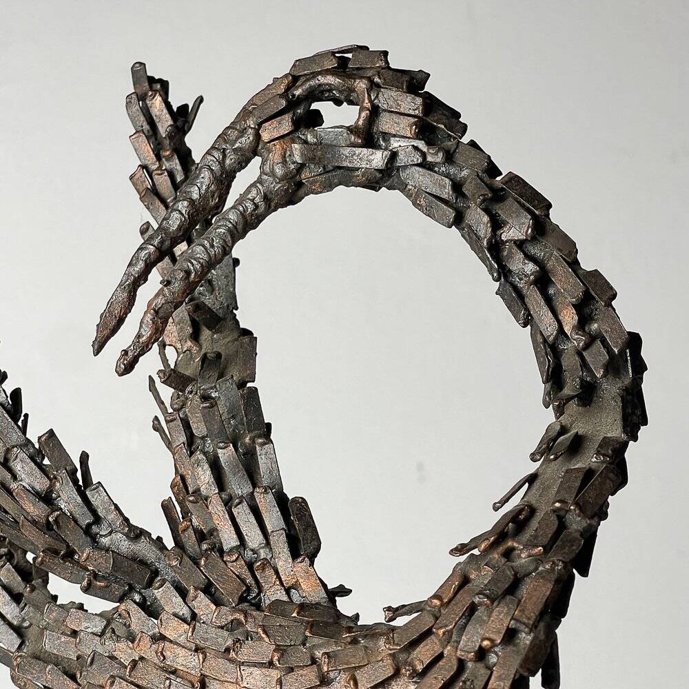 Salvino Marsura, Brutalist Sculpture Bird, 1970s, Iron